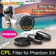 Sunnylife DJI Phantom 3/4 Accessory CPL Filter Circular Polarizer Filter for Phantom 4/3 Professional & Advanced & Standard