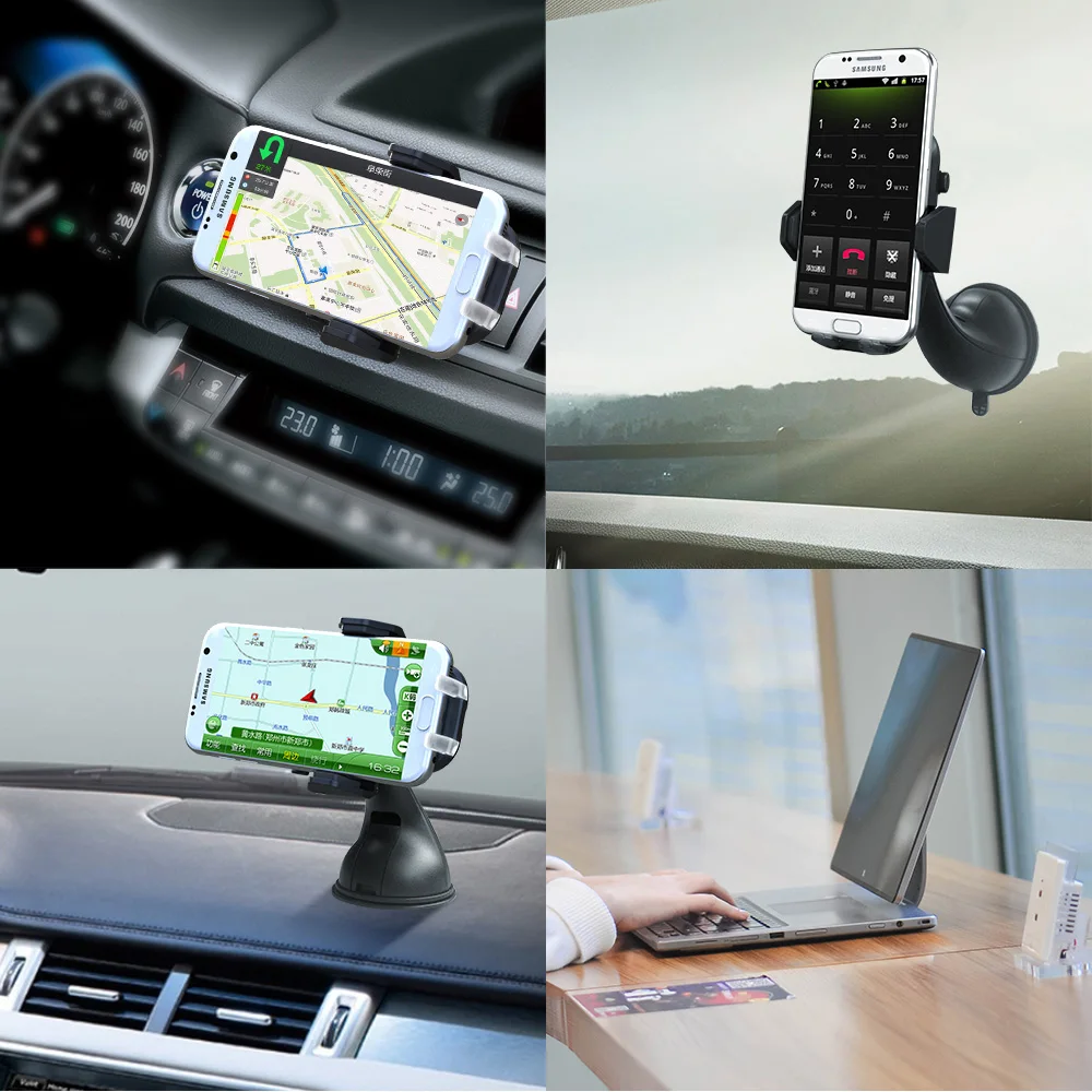 Portefeuille QI Wireless Car Charger Mount Air Vent Dash Holder for Samsung Galaxy Note 8 S8 S7 S6 edge iPhone 8 Plus X Charging (2)