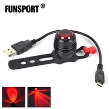 

FUNSPORT Bike Taillight Bicycle Rear Light USB Rechargeable 3 Modes Super Bright Bike Light Safety Warning Light 1 LED Light