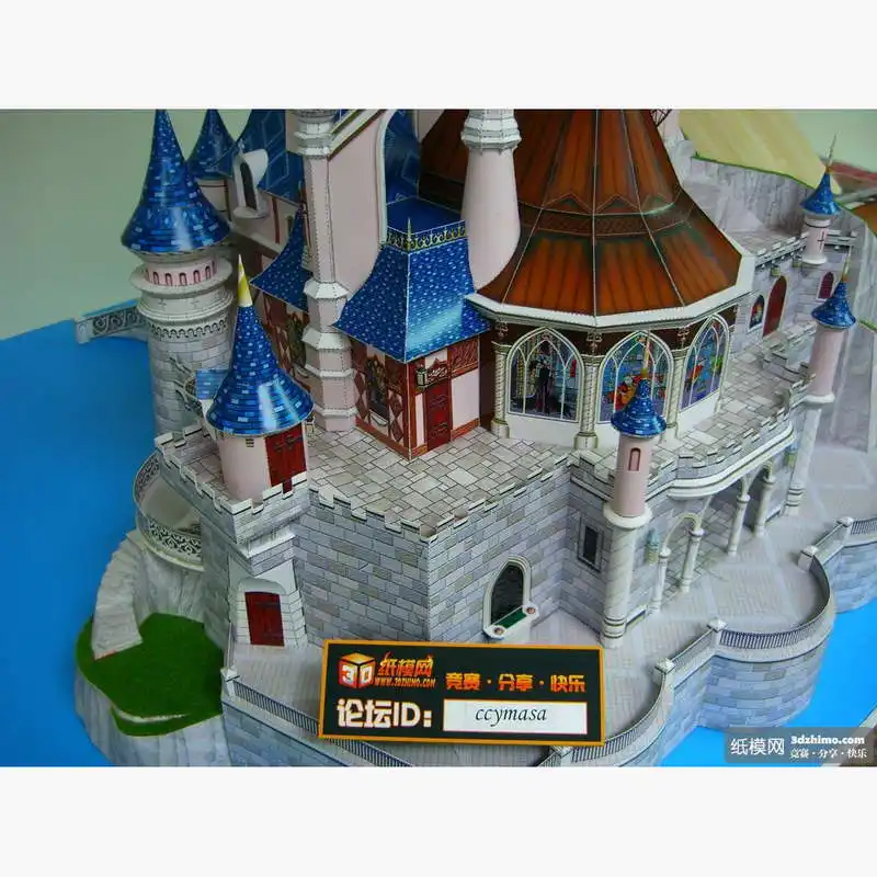 75 см сделай сам Париж Спящая красавица замок бумажная рукоделие 3D модель