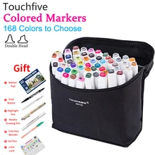 Touchfive цвета, спиртовые маркеры, эскизный маркер, набор, двойной наконечник, раскраска, рисунок для аниме, интерьер, комиксы, товары для рукоделия, Colori