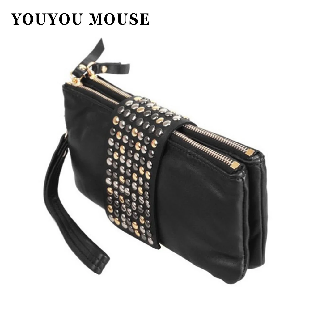 Wallet Evening Freeshipping Zipper Women Solid Bags New Pu Leather