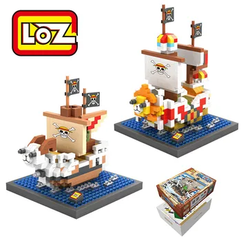 

LOZ Block One Piece Building Blocks Going Merry Pirate Ship Sunny Ship Bricks Figure Assembly LOZ mini Blocks Set Toys 9828 9829