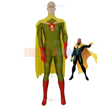 

High Quality Adult children/Mens Halloween Anime Vision Costumes Men Child Lycra Shiny Metallic Zentai SuperHero Cosplay Costume