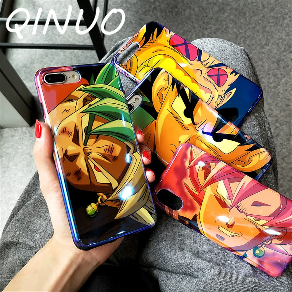 

QINUO Dragon ball Super Cartoon Case For IPhone 6 6s 7 8 Plus X XR XS max Goku Soft TPU Phone Case Shell Telefon Kilifi Cover