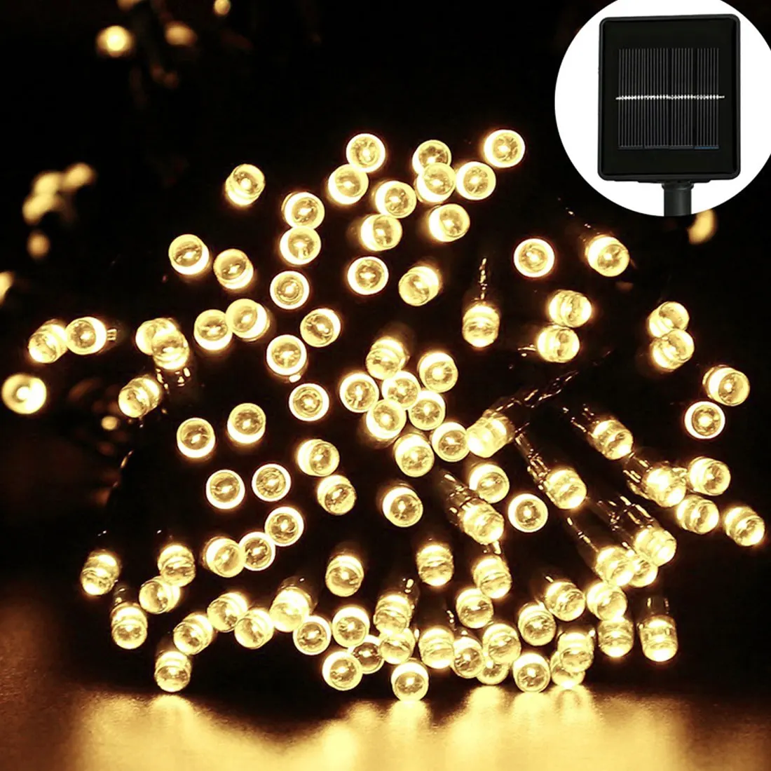 Hot 50 100 200 LED Solar Power Fairy Lights Holiday Lighting Christmas Holiday Party Outdoor Garden Tree Decoration String Lamp