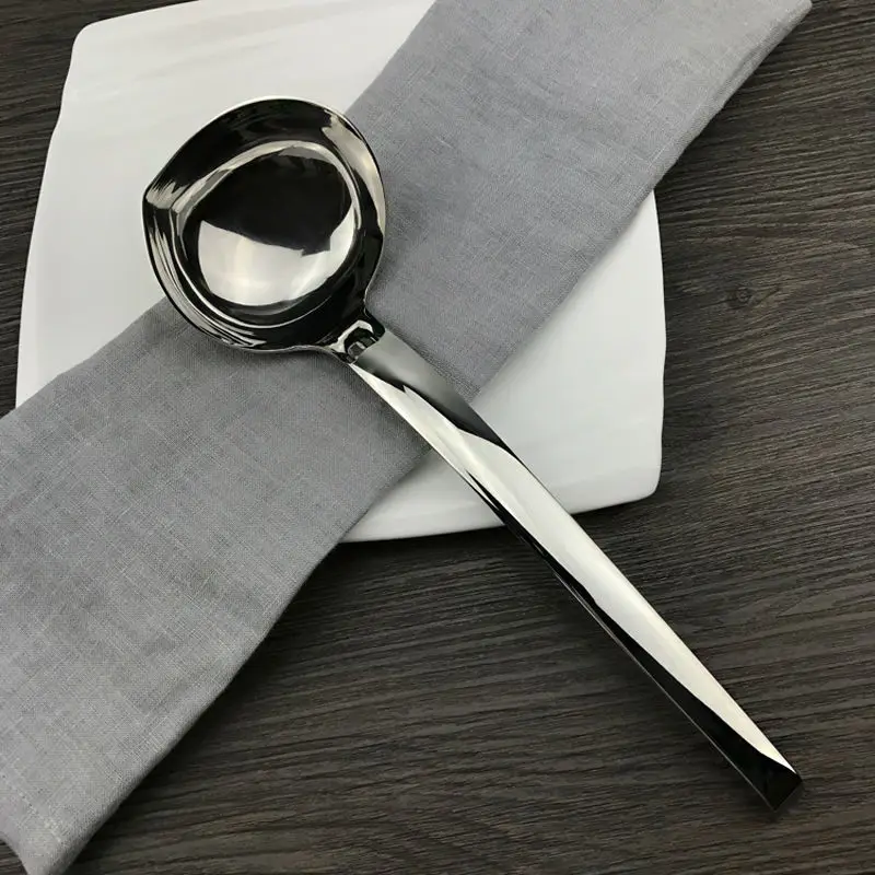 

Quality Soup Ladle Service Spoon Porridge Stainless Steel Long Handle Kitchen Cooking Tool Eco-friendly Tableware Free Shipping