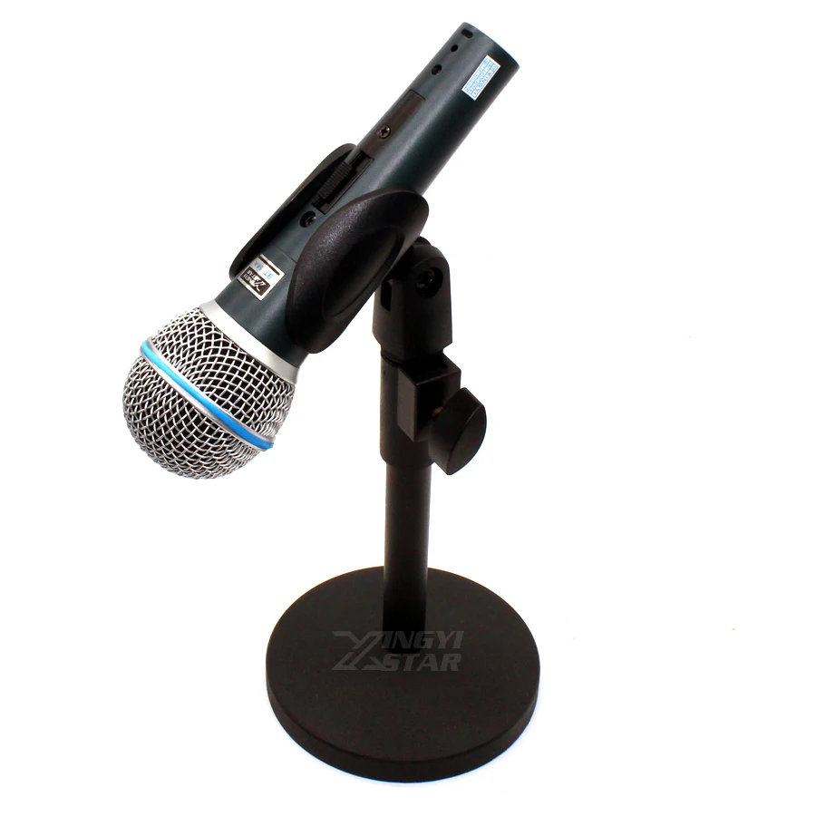 Регулируемый металлический динамический микрофон клип держатель настольный коммутатор проводной микрофон Подставка для бета 58 BT 58A ПК микрофон для караоке Microfoon