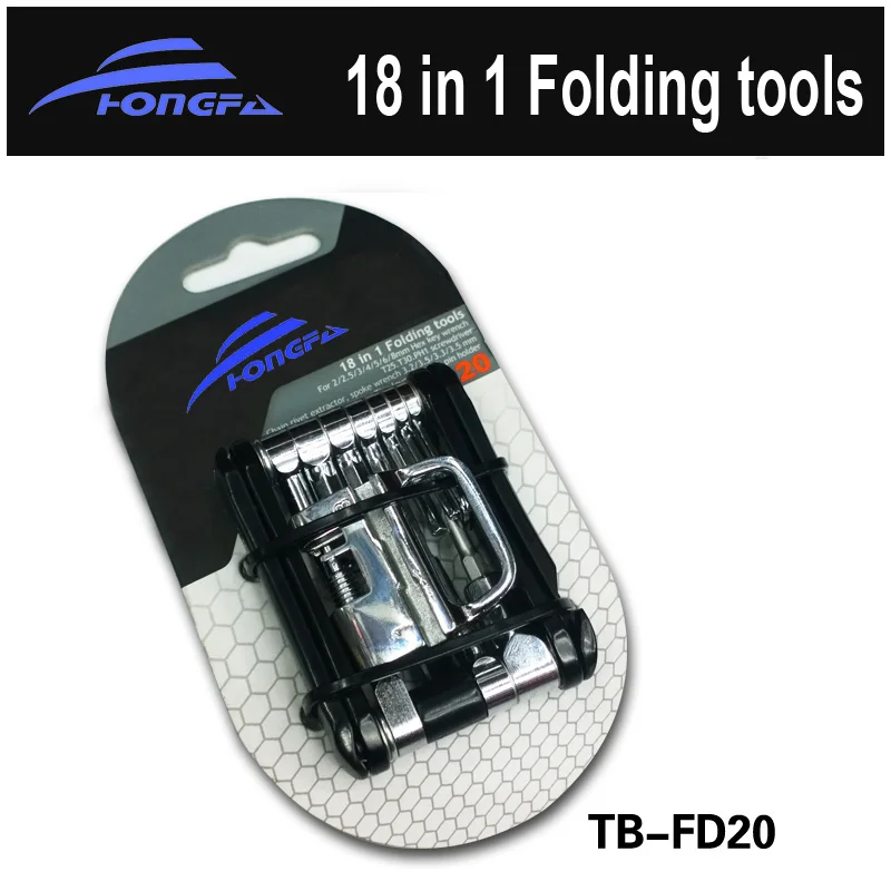 

Bicycle Mini Repair Pocket Folding Tool 18 in 1 Bicycle Moutain Road Bike Tool Set Cycling Multi Repair Tools Kit Wrench
