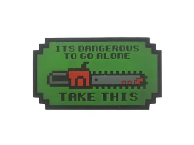 Ретро видео игра легенда Zelda Dangerous Go Alone Take Gun Rifle Калашников AK 47 AK47 Боевая тактическая нашивка, значок, аппликация - Цвет: 2