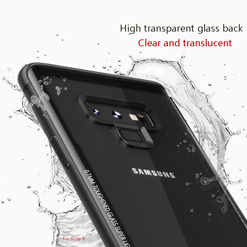 Чехол из закаленного стекла для Samsung Galaxy Note 9 чехлы телефонов Роскошный ультра