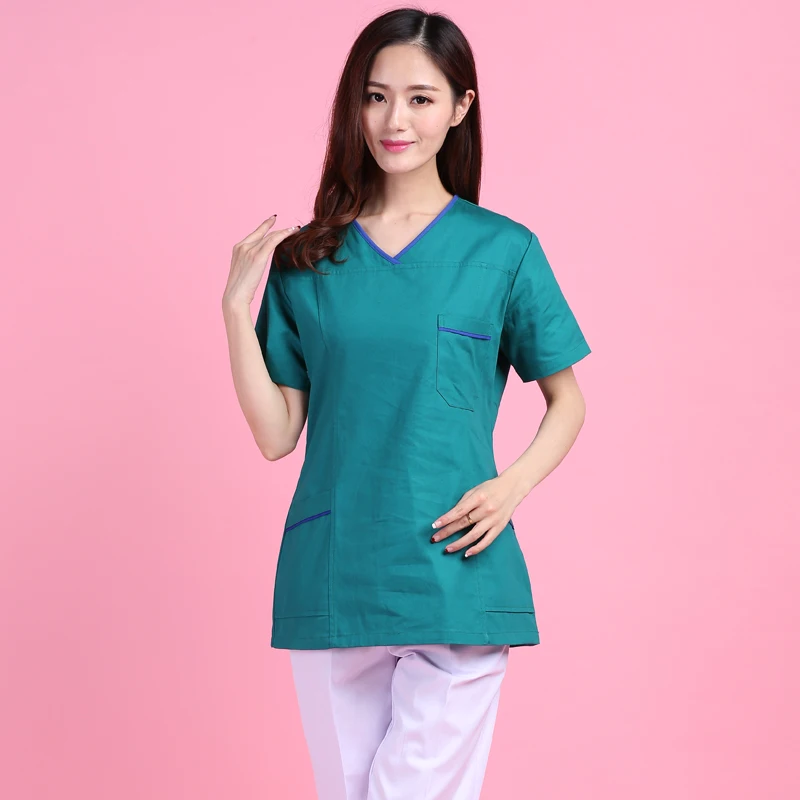 Медицинская одежда, женская униформа, больничный костюм хирурга, синий хирургический костюм, женский лабораторный костюм, облегающий костюм - Цвет: green