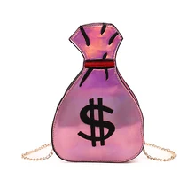 Новинка модные женские туфли кожаные Сумки личность кошелек в форме мини сумка через плечо сумки лазерная сумка кошелек долларов AB@ W3