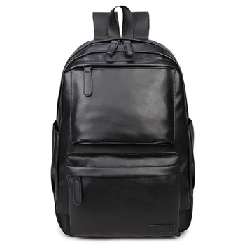 

Casual Men'S Korean Backpack Backpack Backpack Soft Leather College Student Backpack