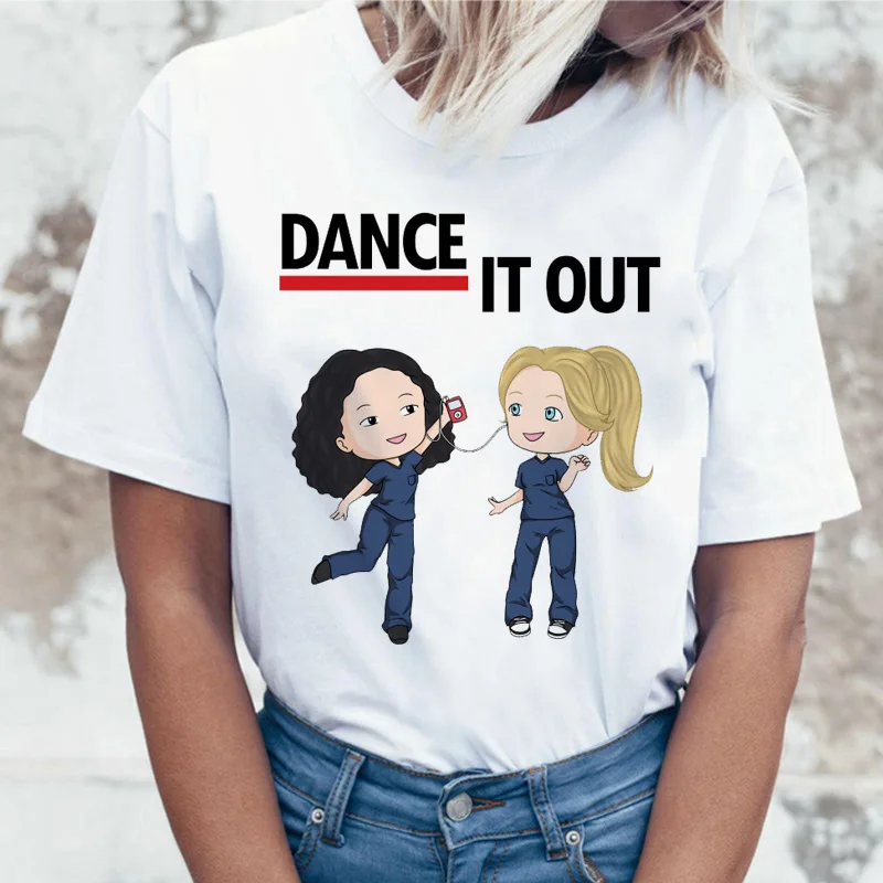 Футболка женская в Корейском стиле топ с надписью greys You Are My Person Харадзюку