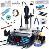 YIHUA 853AAA Soldering Station Adjustable Soldering Iron BGA Hot Air Gun PCB IR Preheating Station For Welding Desoldering