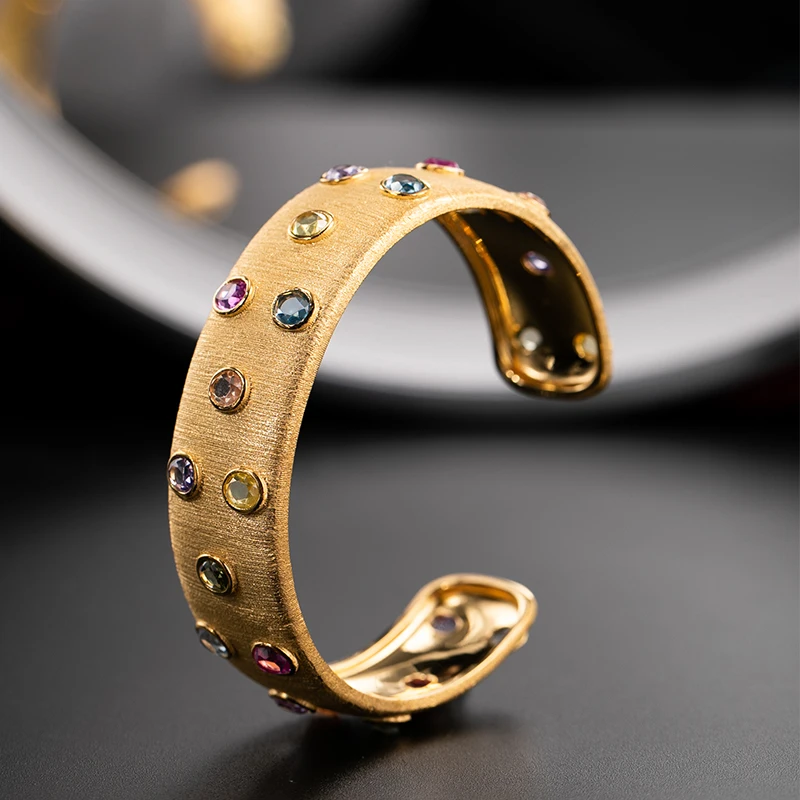 

925 Silver Zircon Bracelet Silver Bars 925 Jewelry for Women European Court Style Retro Style