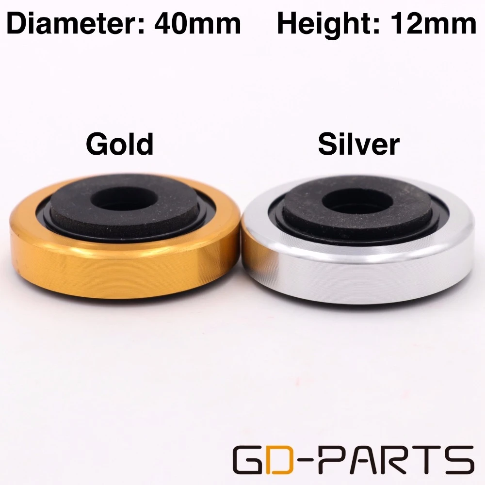 40x12mm Silicon Aluminum Amplifier Speaker Isolation Feet Pad Stand
