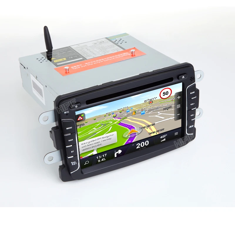 Cheap HIFIF Quad Core Pure Android 7.12 GPS Navigator Radio For Dacia Renault Duster Logan Sandero Cardvd Central Cassette Player maps 5