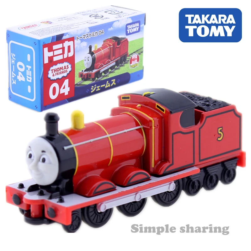 Takara Tomy Tomica no.04 Джеймс Паровозик локомотив модель комплект литья под давлением