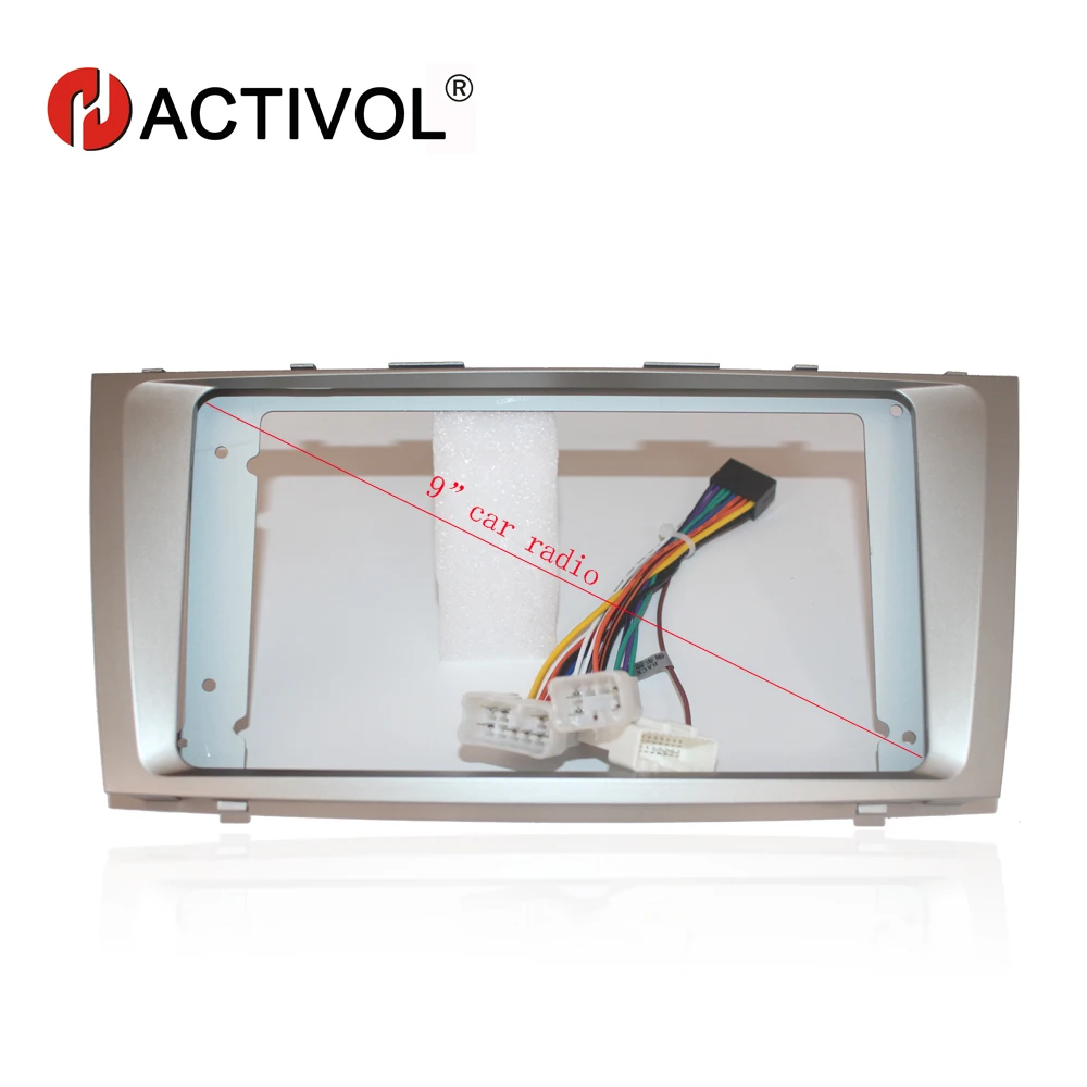 

HACTIVOL 2 Din Car Radio face plate Frame for Toyota Camry AURION V40 2006-2011 Car DVD Player GPS panel dash mount kit