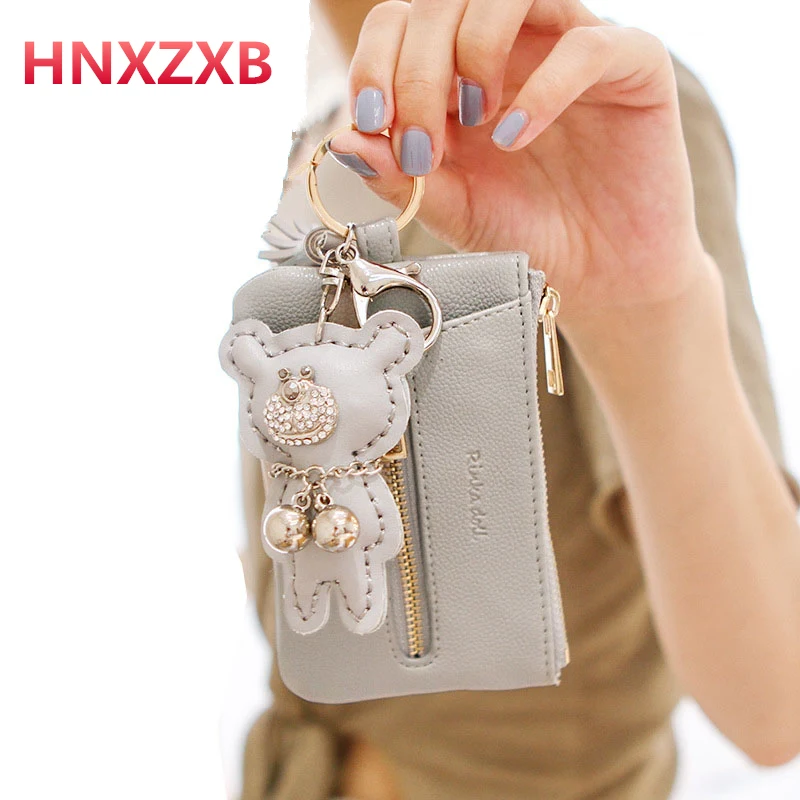

HNXZXB New Arrival puGenuine pu Purse Car Key Wallets Fashion Women Housekeeper Holders Key Bag Cases drop ship