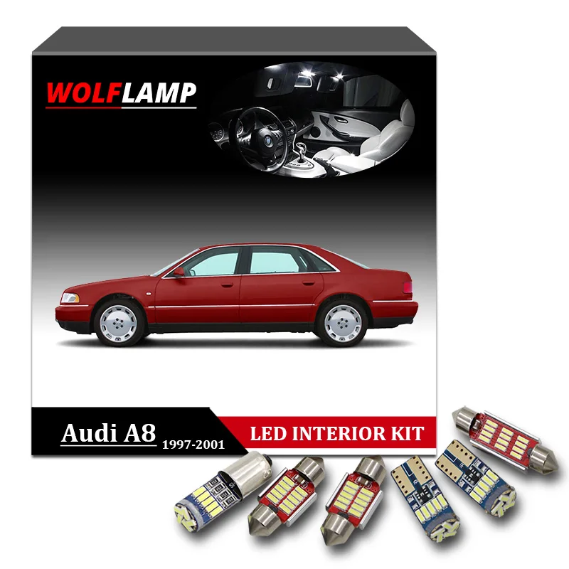 Wolflamp 17 шт. синий Canbus белый светодиодный светильник для салона автомобиля s 1997-2001