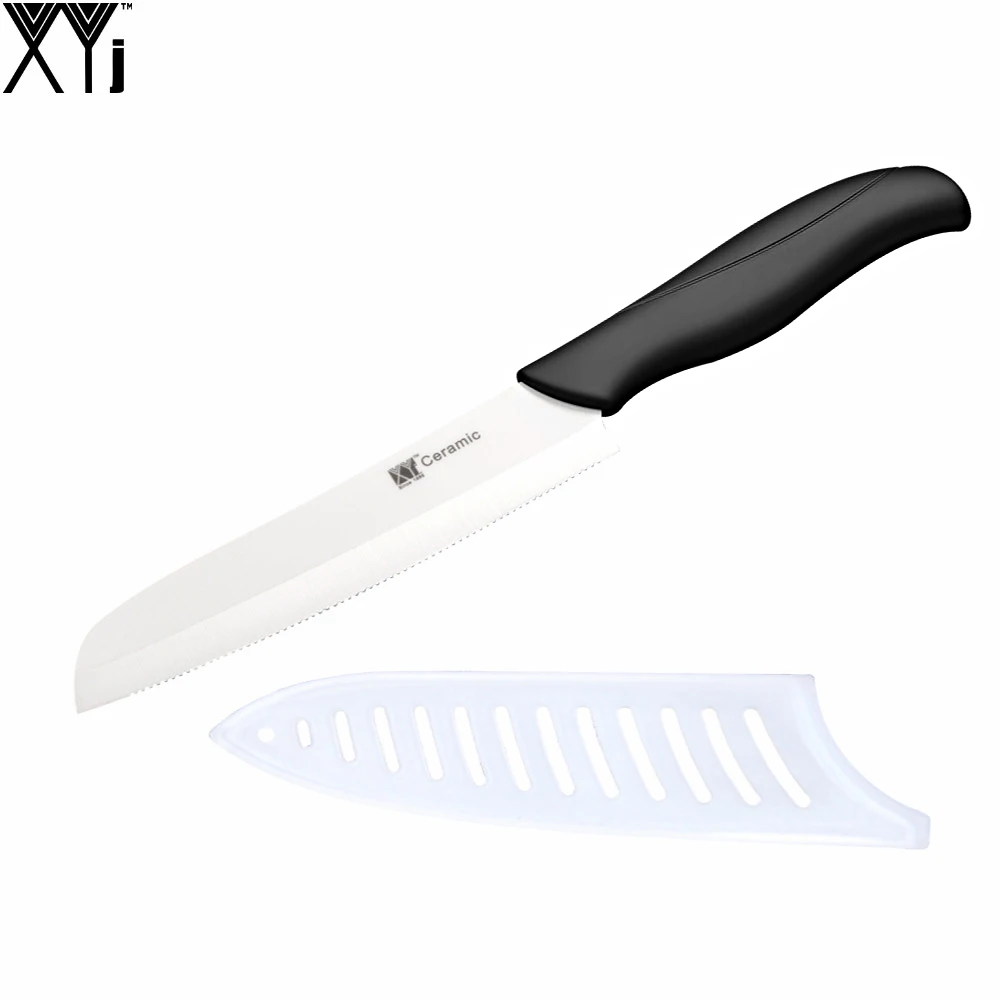 Fine Quality Serrated Bread Ceramic Knife 6 Inch Toothed Santoku Sharp