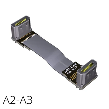 

4Kx2K@60Hz Up Angled 90 Degree HDMI 2.0 To Down Angled HDMI 2.0 Cable Male to Male 20pin FFC FPV Flat Ribbon Cable Elbow A2A3