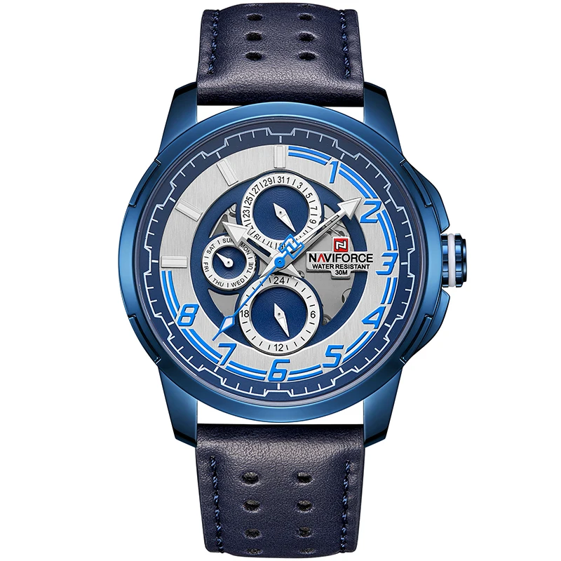 NAVIFORCE модные спортивные мужские часы Топ люксовый бренд Мужские кварцевые Дата