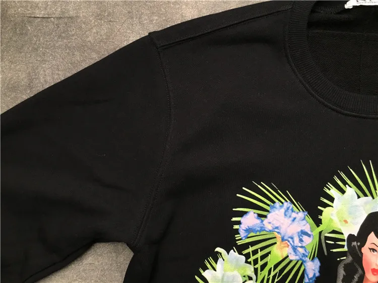 Новинка 19ss мужские высокие панк голые девушки цветок толстовки с капюшоном Кофты бархат хлопок Дрейк толстый флис улица хип хоп# H40