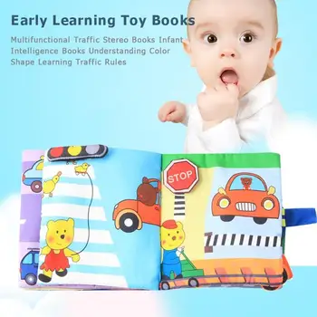 

Colorful Cute Traffic Vehicles Baby Cloth Book Early Learning Quiet Books