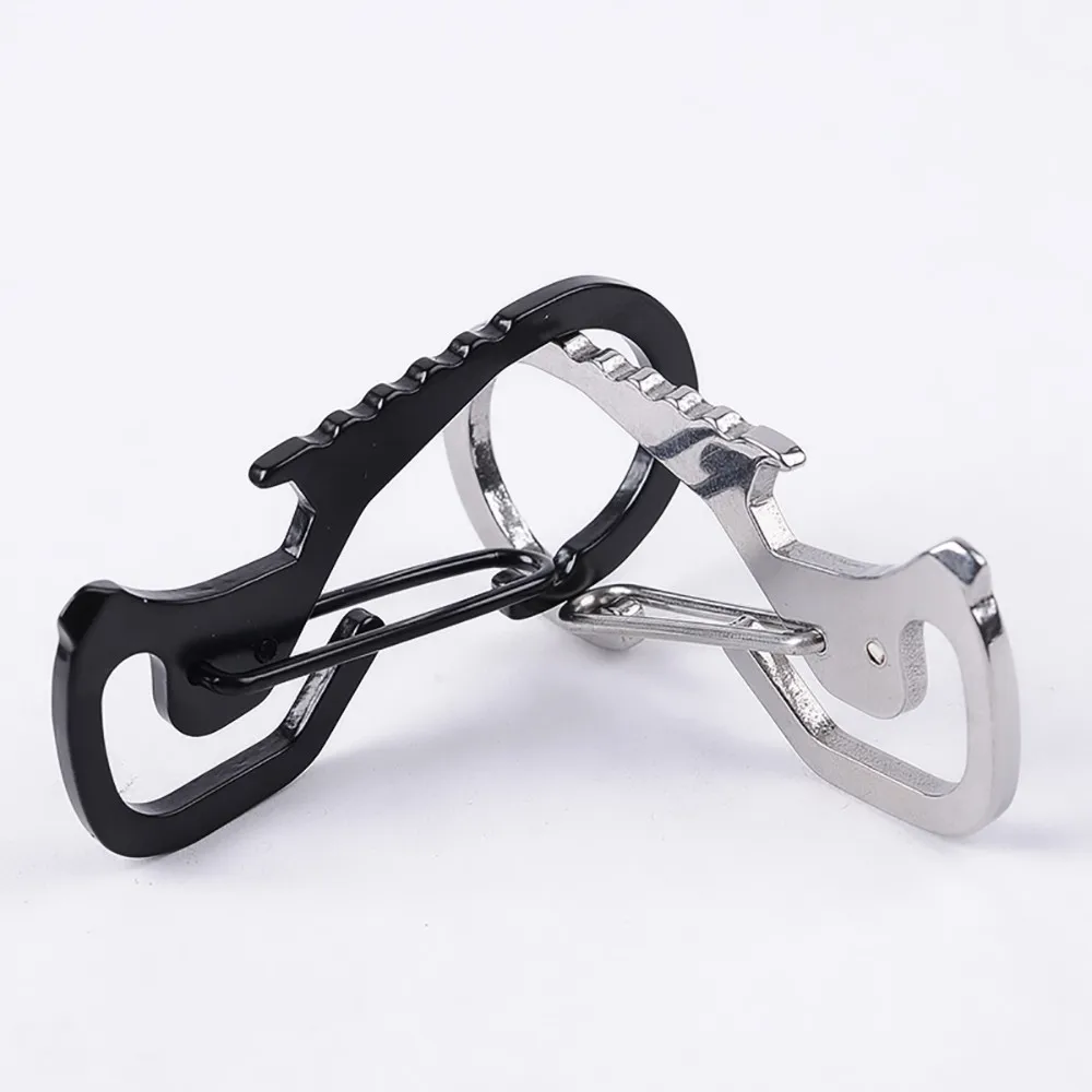 Portable Stainless Buckle Carabiner Keychain Key Ring Clip Hook Bottle Opener Outdoor Tools luggage climbing Accessories#YL10