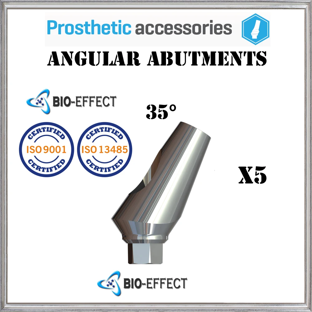 

5X Titanium Angular Abutment 35 Degree -11mm-(SCREWS INCLUDED) FOR DENTAL IMPLANTS WITH INTERNAL HEX,Top Quality Certified Brand