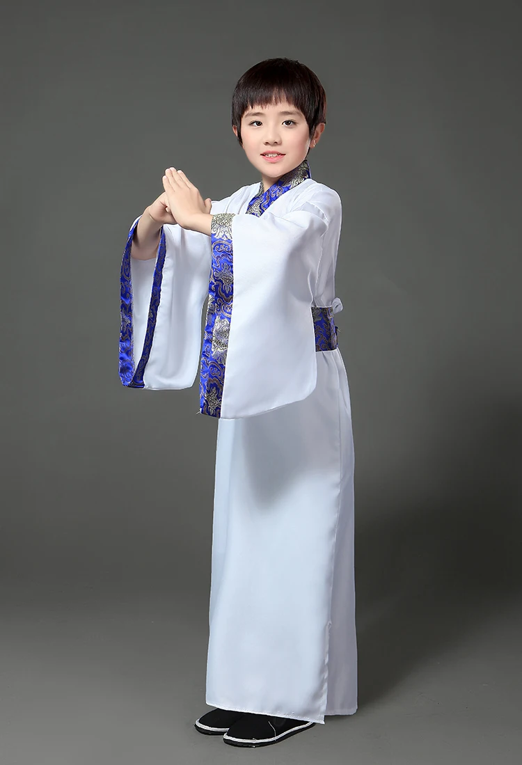 Традиционный старинный китайский народный танец костюмы для мальчиков Детская Классическая Детская древней китайской династии Тан костюм Hanfu одежда платье