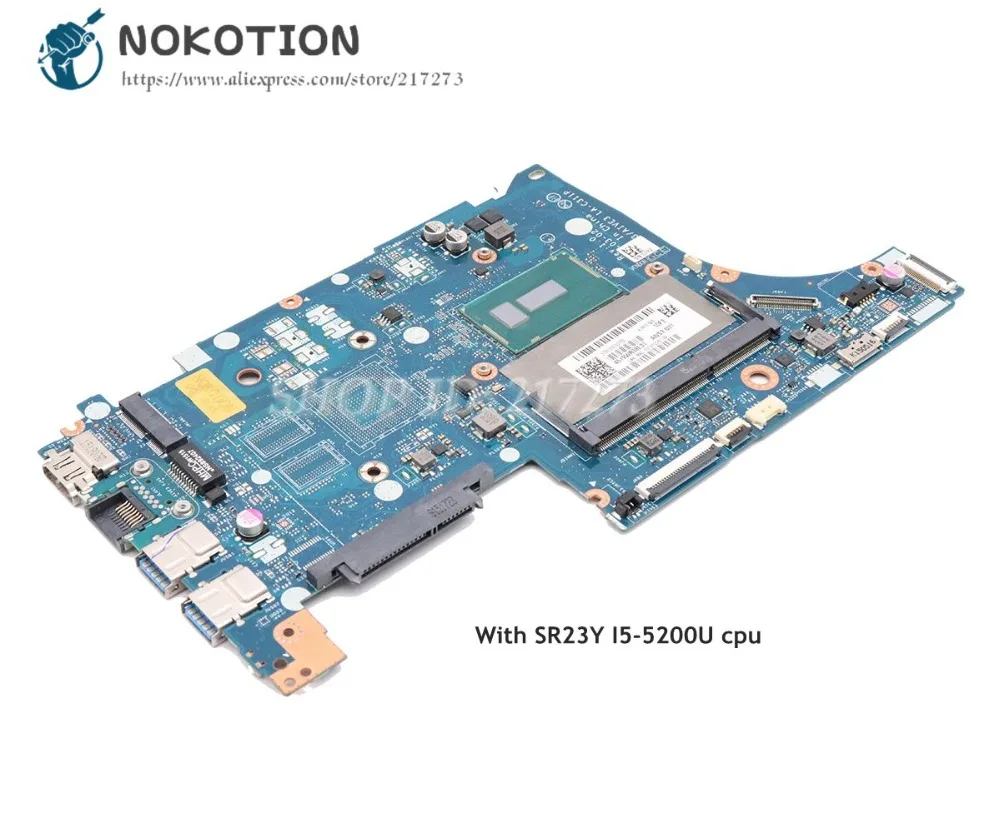 incredible NOKOTION For Lenovo Ideapad E31-70 Laptop Motherboard 13.3 inch AIVS3 AIVE3 LA-C311P SR23Y I5-5200U