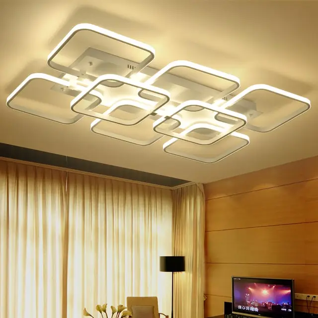 Moderne Led deckenleuchte Rechteck Stil Acryl Schatten mit ... Moderne Led deckenleuchte Rechteck Stil Acryl Schatten mit ...