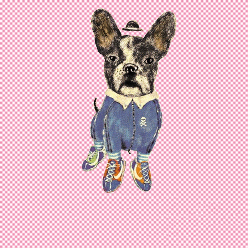 Funny Puppy Dog Patch T shirt Press Sticker Washable Iron On Transfers