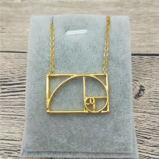 New Science Jewelry Fibonacci Necklace Silver Golden Ratio Necklace Wearable Mathematics - Phi - irrational Jewelry