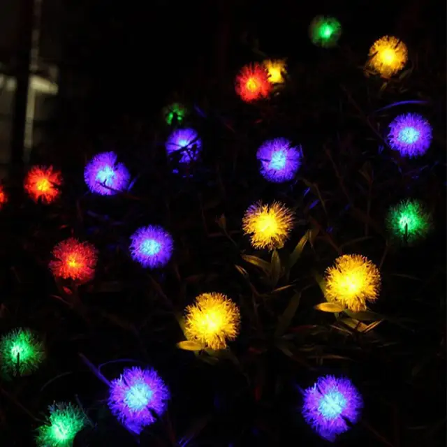 Led Outdoor Solar Lamps 50leds Outdoor Christmas String Lights