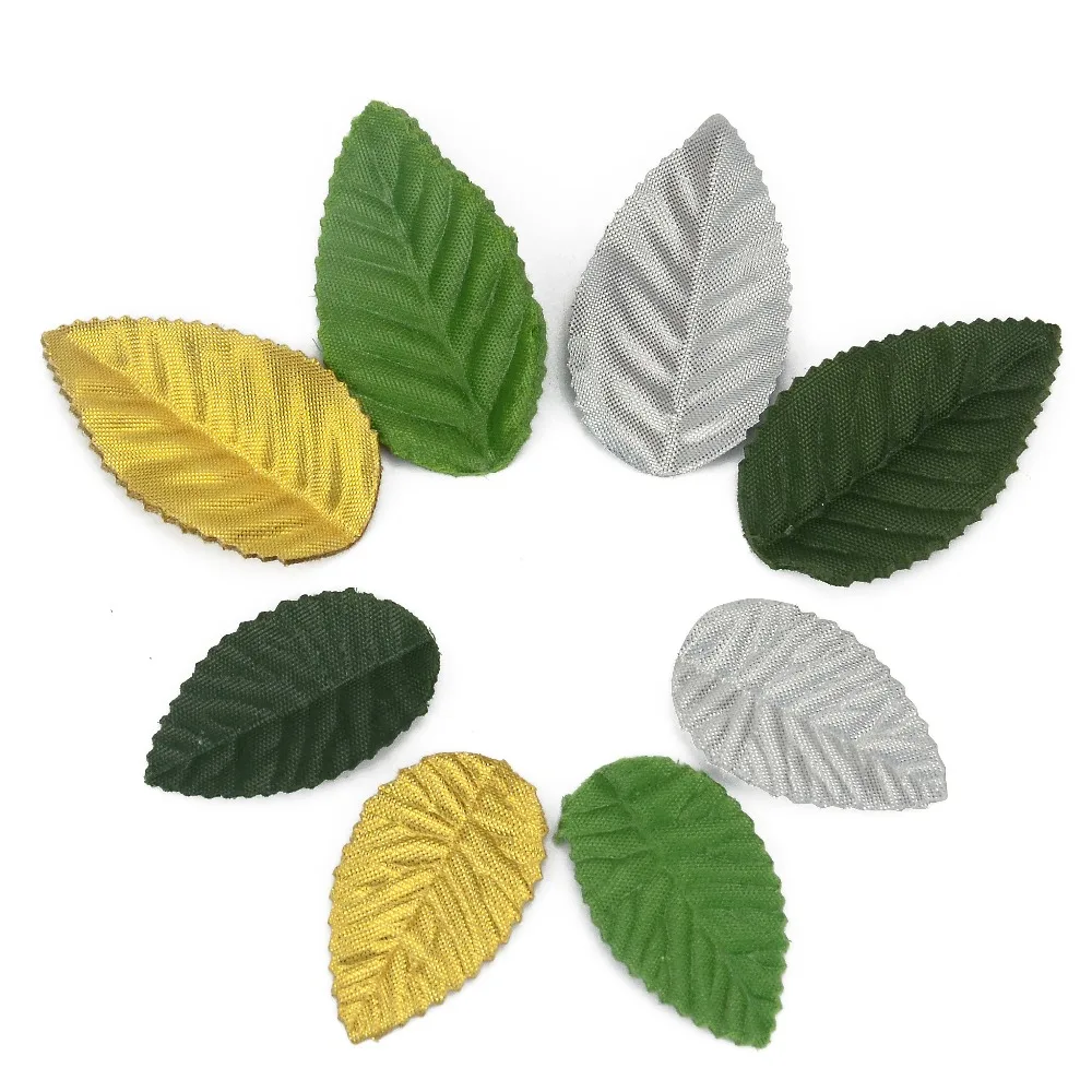 

200pcs Green Christmas Leaves Artificial Flower For Wedding Decoration Garland Rose Leaf Foliage Decorative Craft Fake Flowers