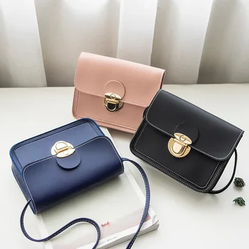 

Wholesale Shoulder Bag Handbag Women 2019 Mini PU Leather Crossbody Bag Female Small Mobile Phone Messenger Bag for Teenage Girl