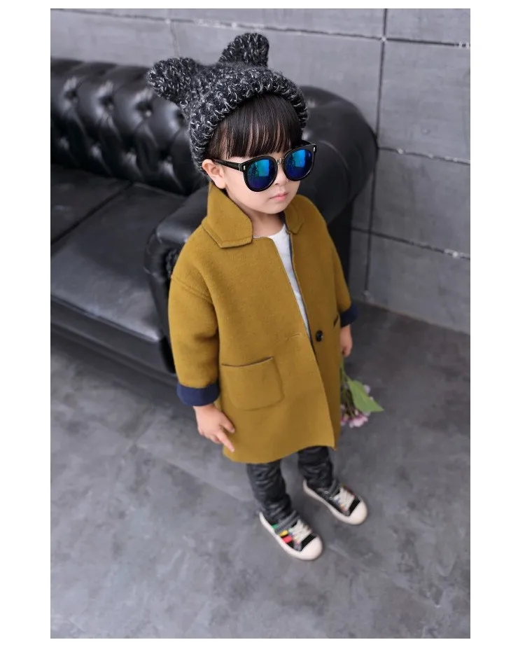 Kids wool trench coat jackets for boys girls winter warm jacket Boutique high quality children clothes size age 3 4 5 6 7 years (7)