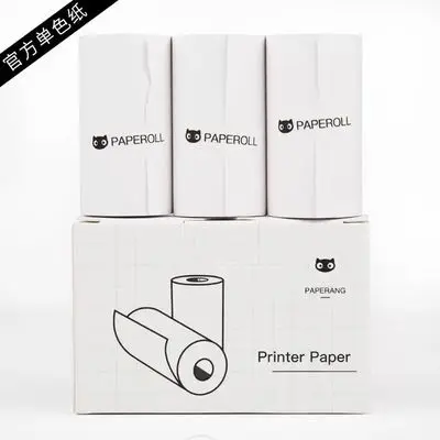 Маленький принтер, мини принтер, портативный фотопринтер для телефона - Цвет: White printing paper