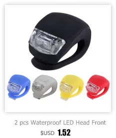 Top LED Waterproof Bike Bicycle Rear Helmet Red Flash Lights Safety Warning Lamp Cycling Caution Indicator Light 3 Modes Newest 4