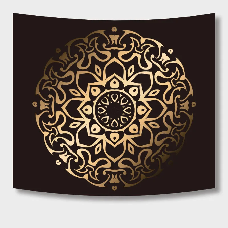 Bohemian Tapestry Indian Black Rose Gold Room Rug Wall Hanging Decoration Yoga Mat Boho Wedding Decor for Home and Garden  (3)