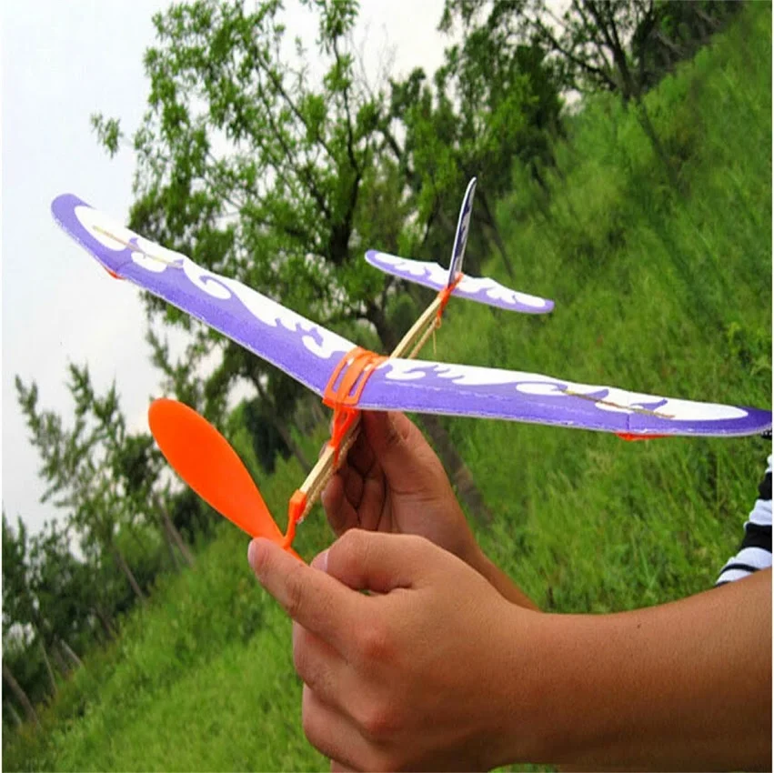 toy airplane with rubber band