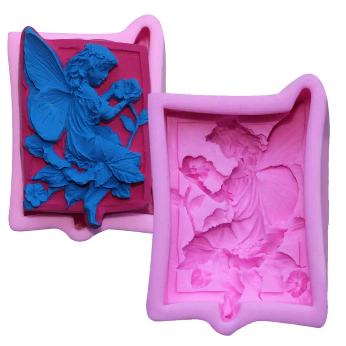 Silicone Angel Elf Soap Mould Fondant Flower Chocolate Cake Decor Mold Mould
