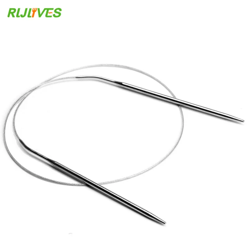 RLJLIVES 11 шт. 80 см круглые спицы из нержавеющей стали круговые спицы для вязания спицы для плетения крючком шпильки инструменты для шитья