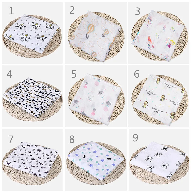 Детские одеяла муслин пеленать хлопок Мягкий новорожденных Для ванной полотенца Пеленальное Одеяло MultiFunctions обёрточная бумага одеяло